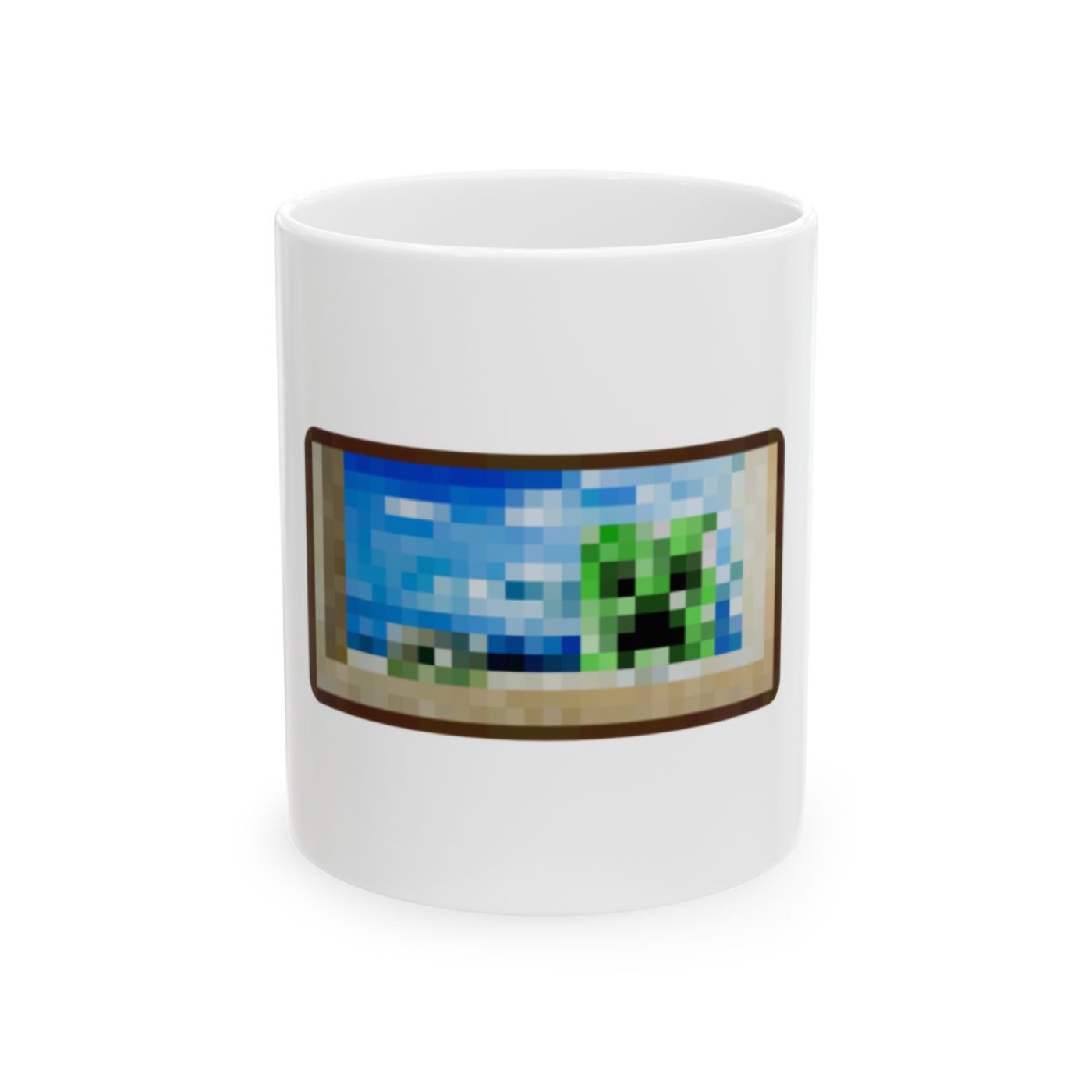 Green Creeper Painting Pixel Art Mug