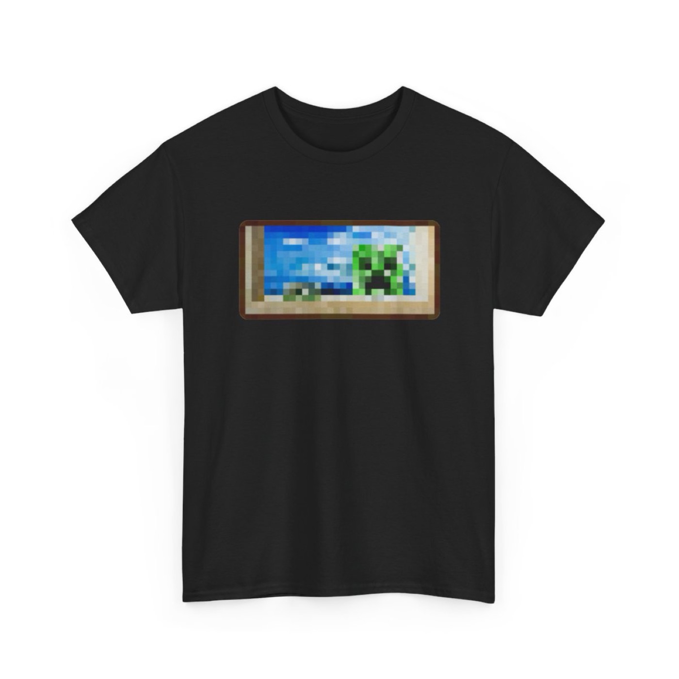 Green Creeper Painting Pixel Art T-Shirt
