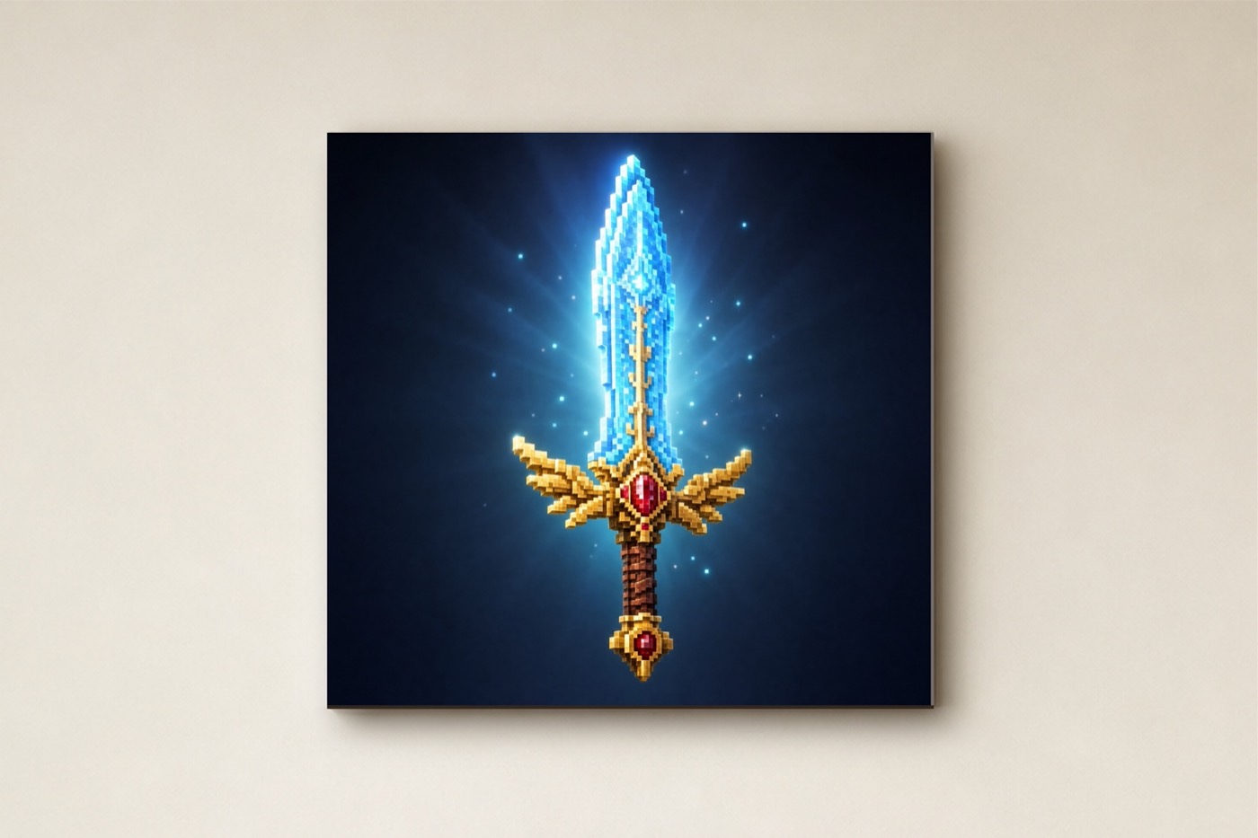 Legendary Sword Pixel Art Canvas