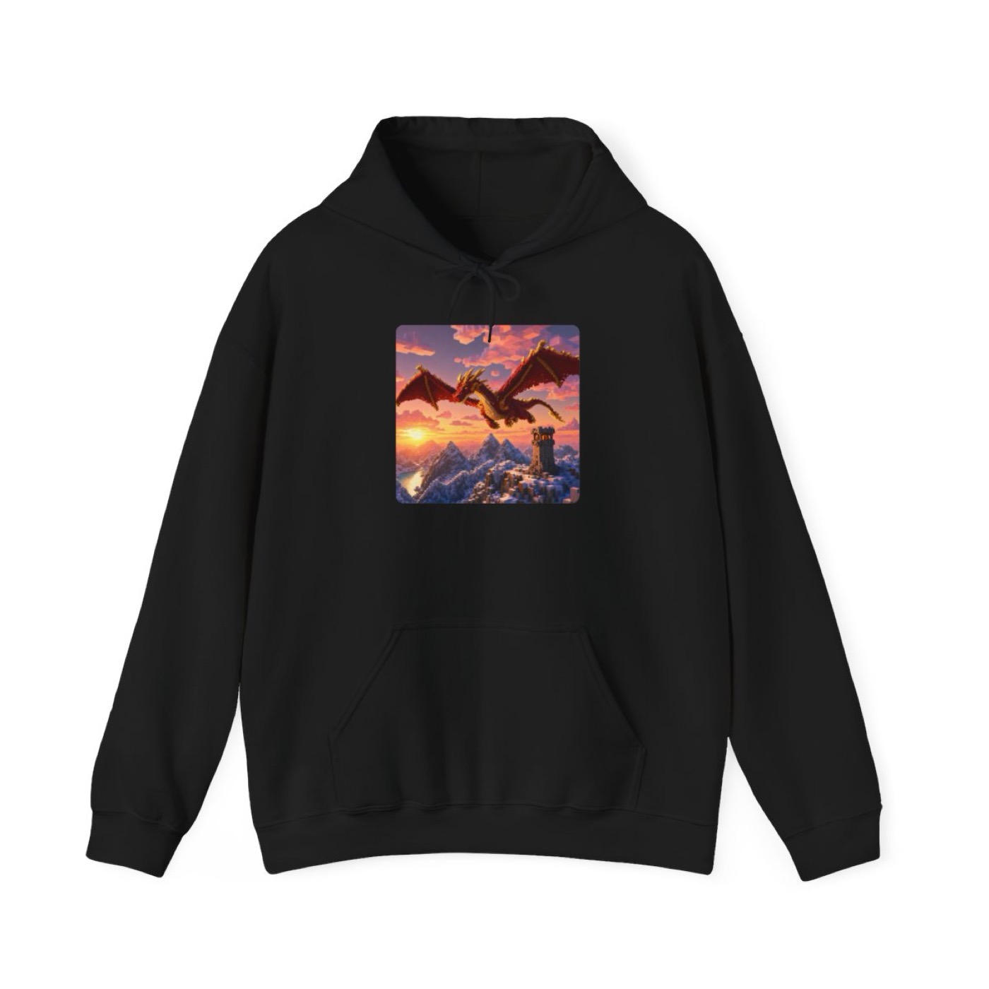 Mountain Dragon Pixel Art Hoodie
